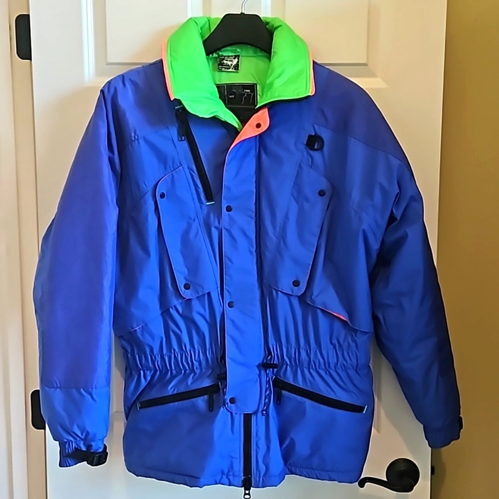 VTG 90s Mountain Goat Mens Snow/Ski Jacket Blue Insulated, L